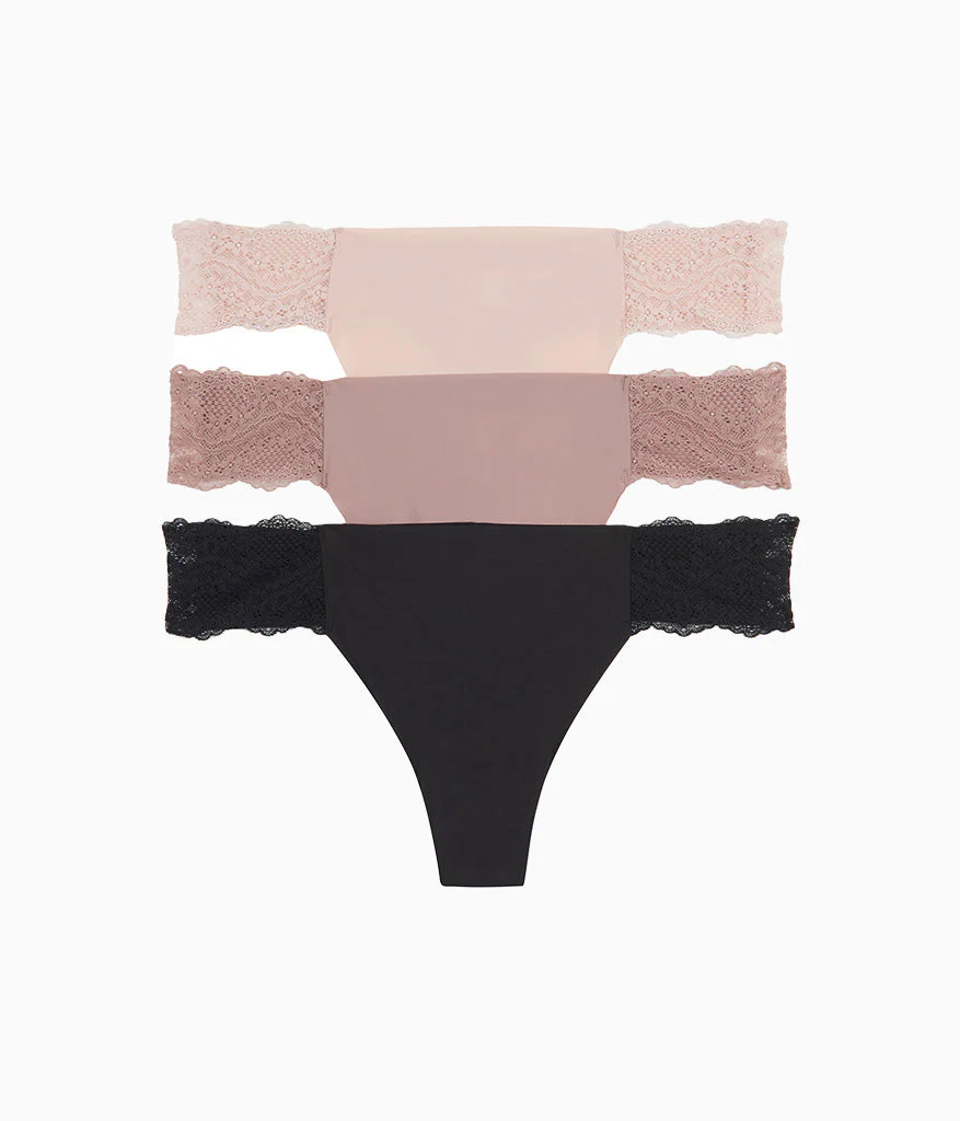 b.bare Thong Panty Pack: Rose Smoke/Antler/Night