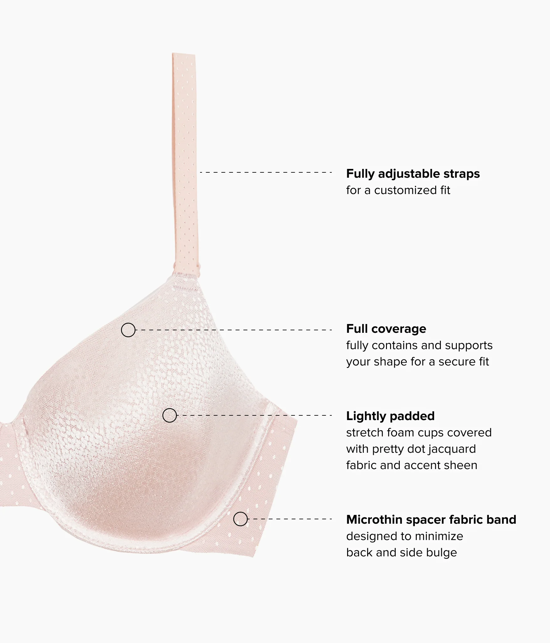 Back Appeal® T-Shirt Bra: Rose Dust - Image 4