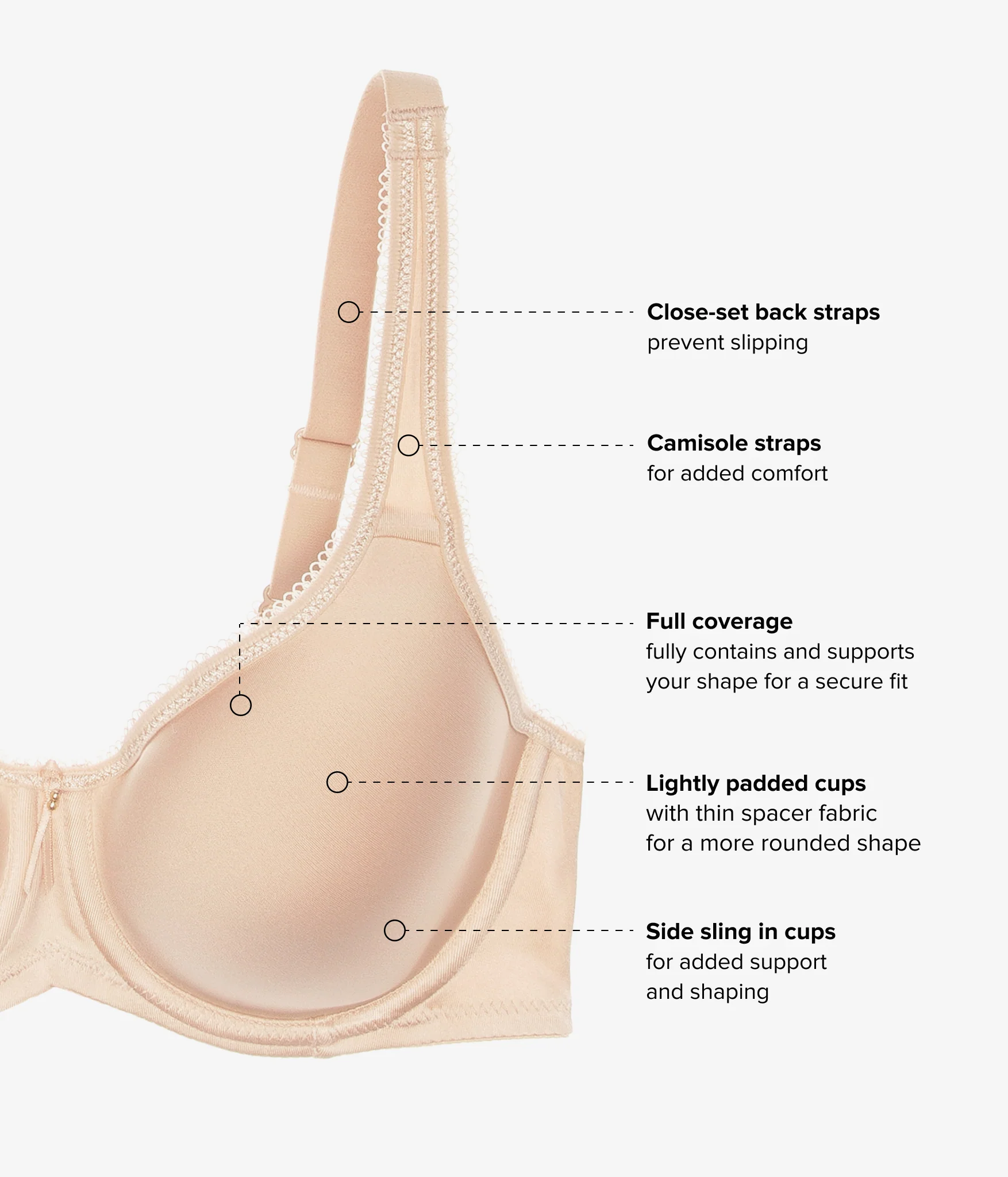Basic Beauty Spacer Underwire T-Shirt Bra: Sand - Image 5
