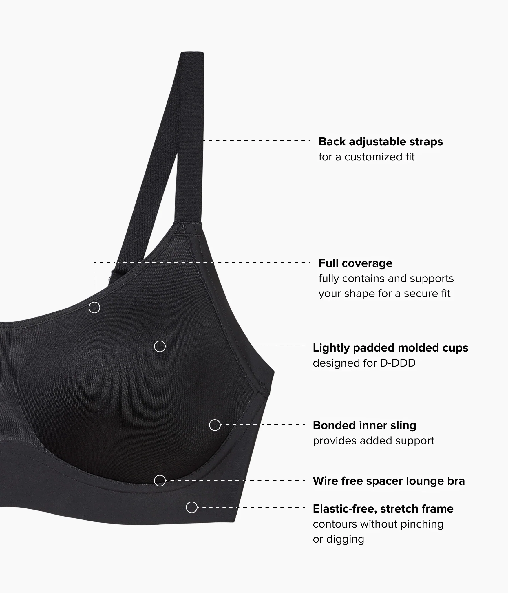 Easy Like Sunday™ Wire Free T-Shirt Bra: Black - Image 4