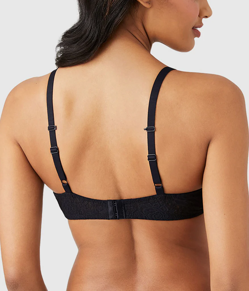 Halo Lace Underwire Bra: Black - Image 3