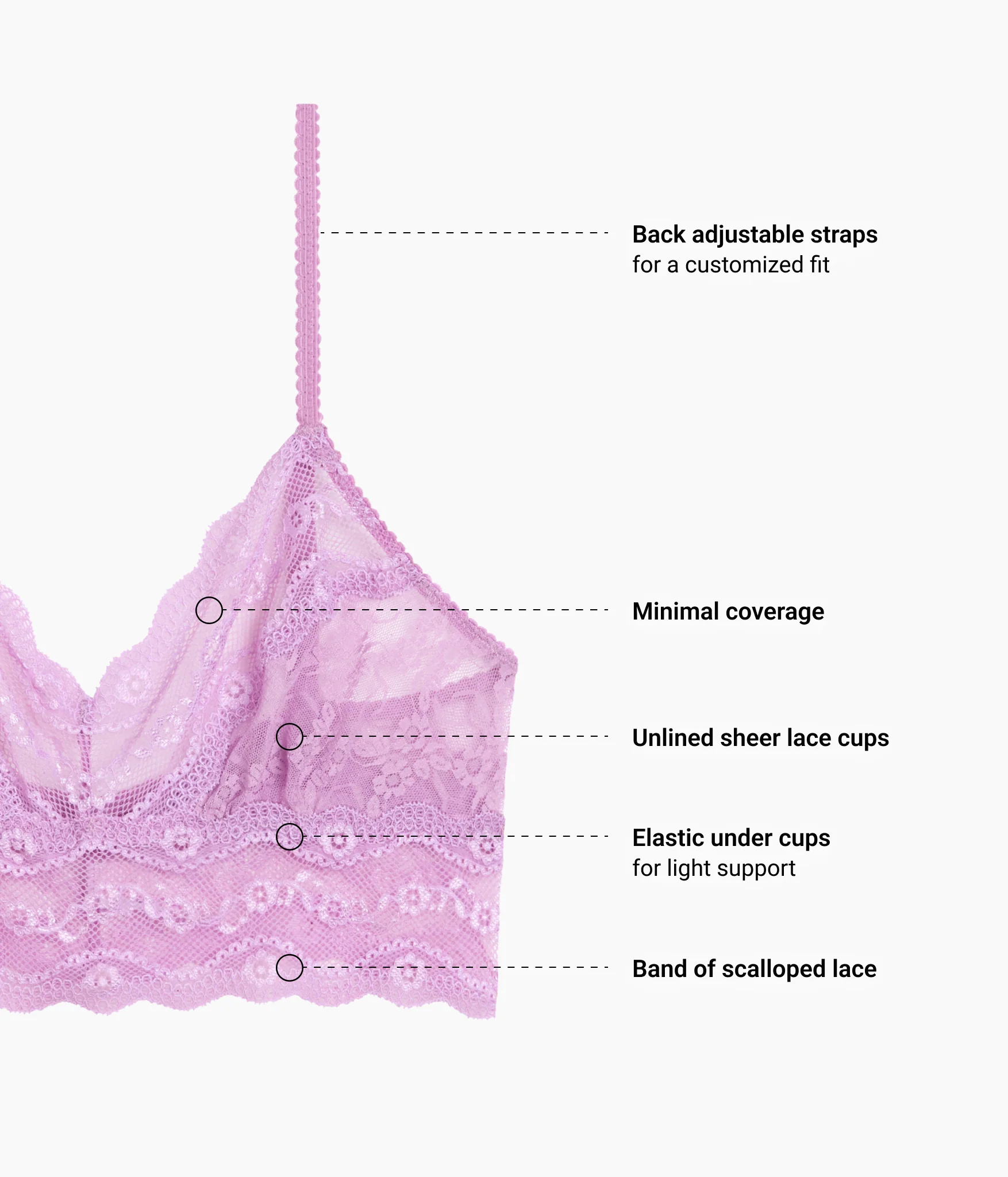 Lace Kiss Bralette: Smoky Grape - Image 4