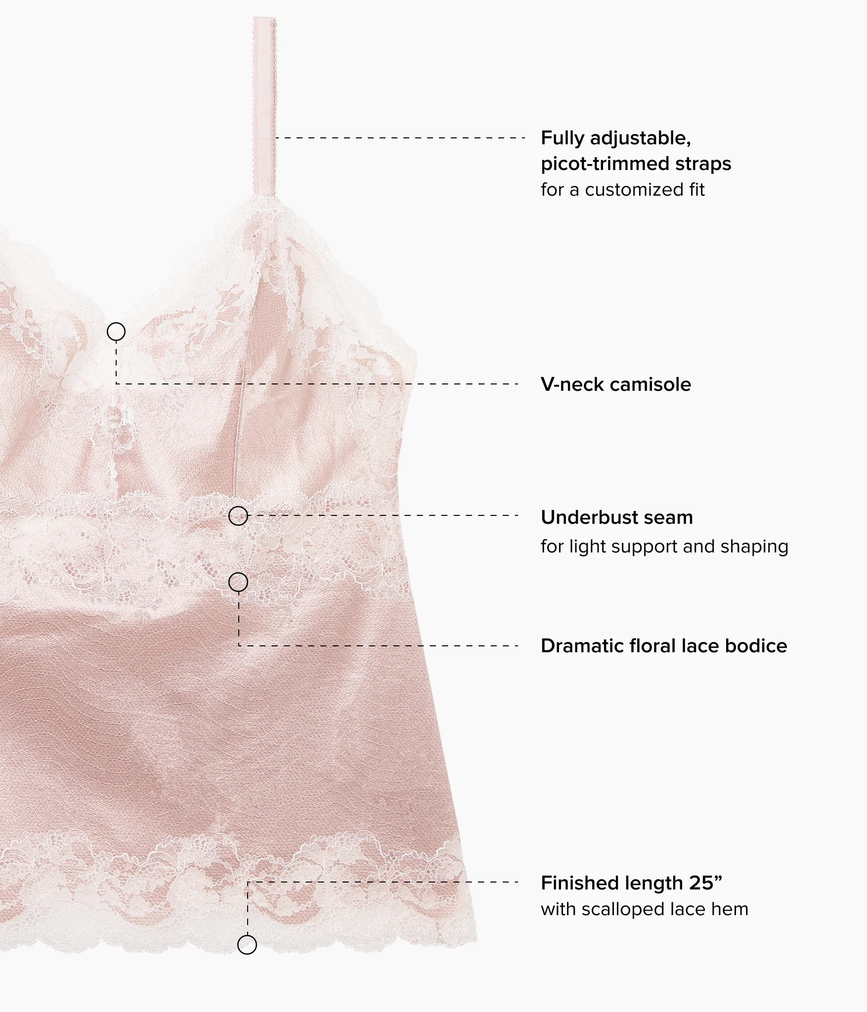 Modern Affair Cami: Rose Dust/Angel Wing - Image 4