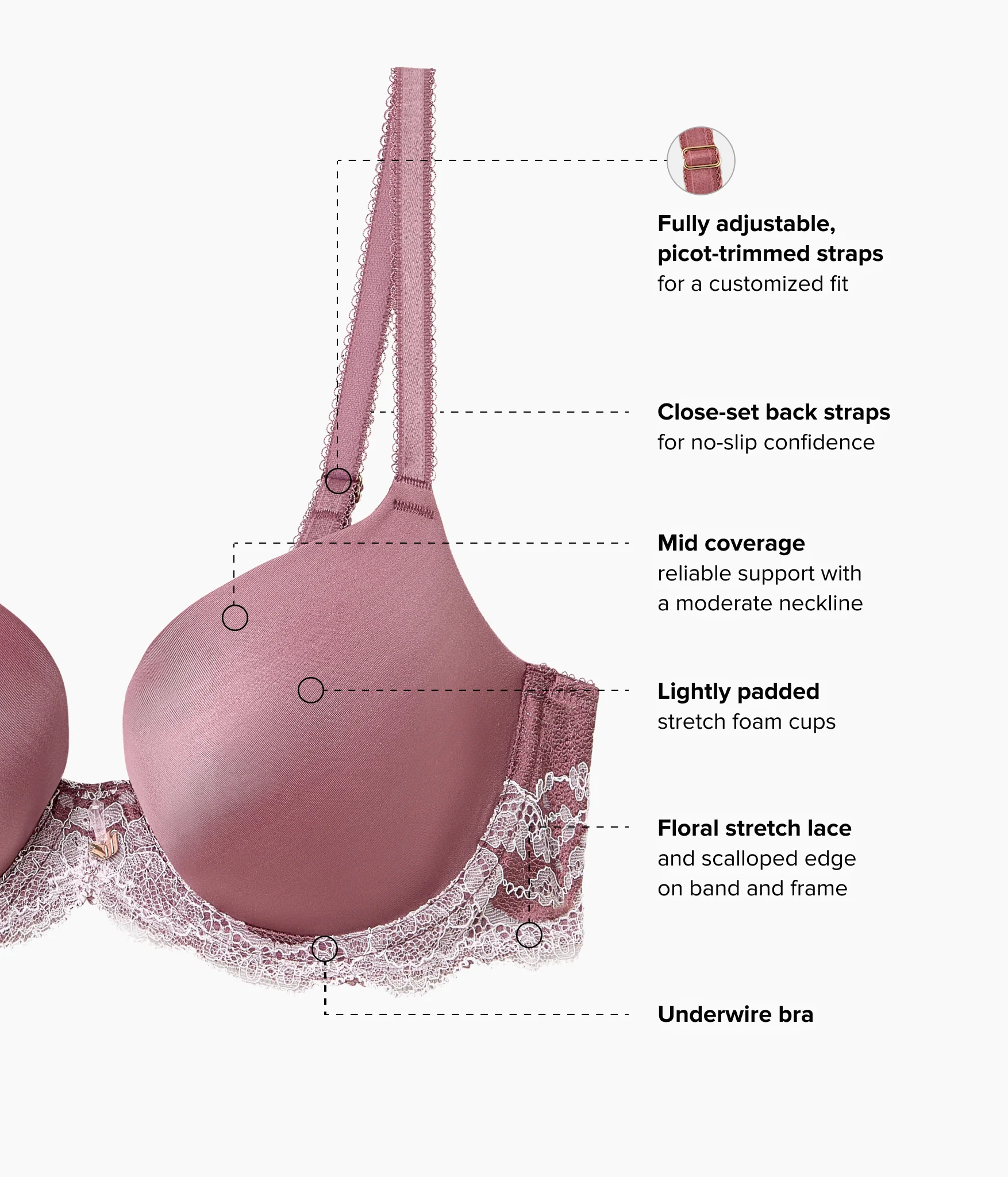 Modern Affair T-Shirt Bra: Rose Brown/Cradle Pink - Image 5