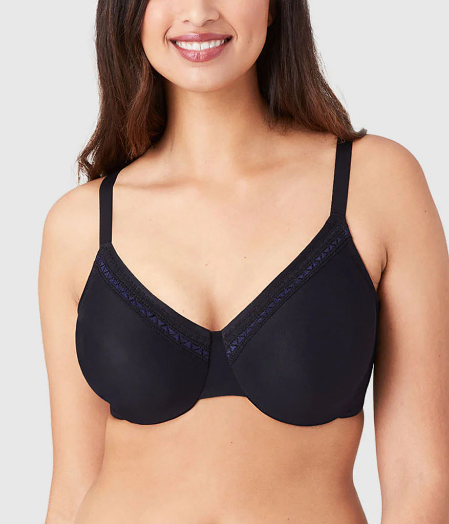Perfect Primer Full Figure Underwire Bra: Black