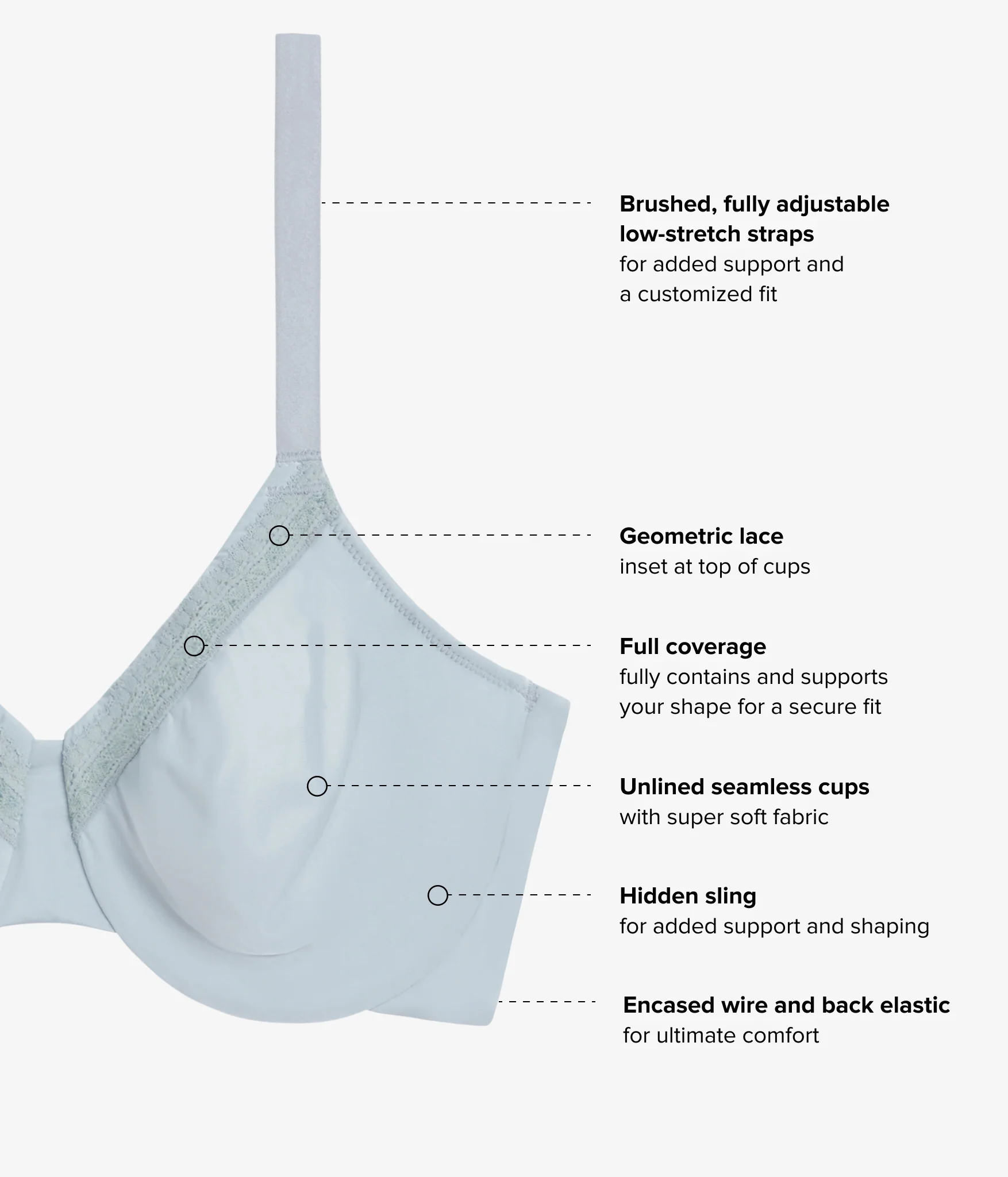 Perfect Primer Full Figure Underwire Bra: Belgian Block - Image 4