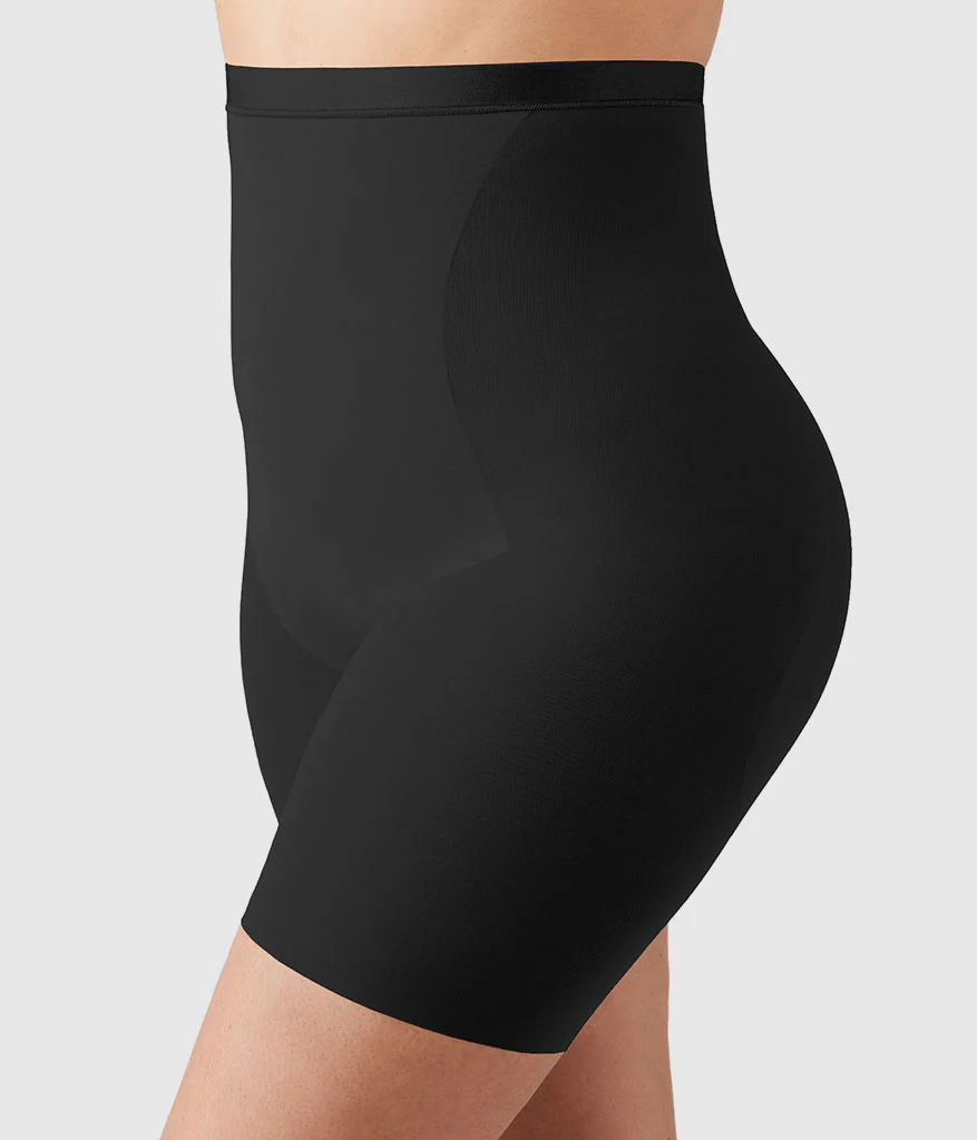 Shape Revelation® Hourglass Hi-Waist Thigh Shaper: Black - Image 2