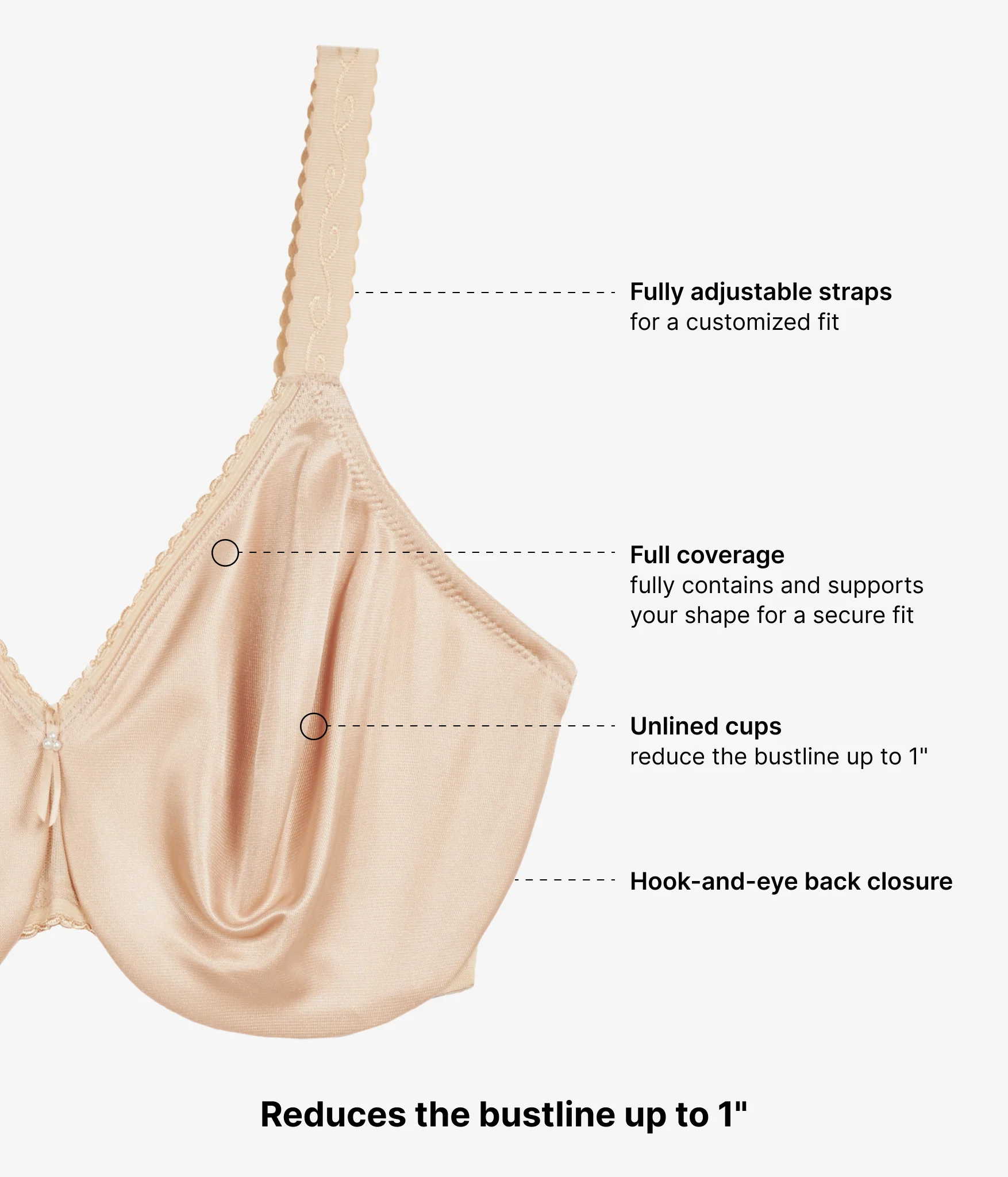 Simple Shaping Minimizer Bra: Sand - Image 5