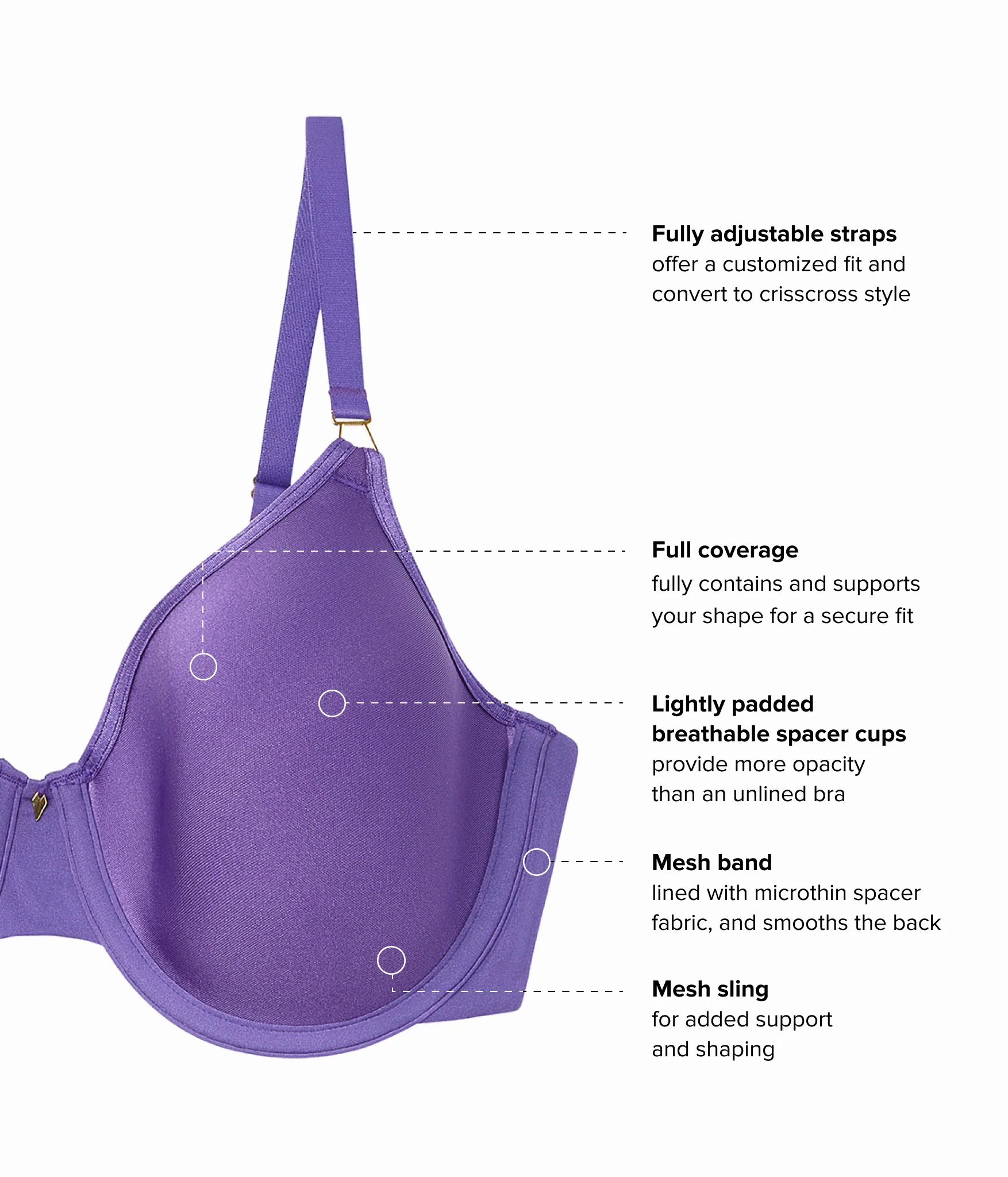 Simply Done T-Shirt Bra: Mulberry Purple - Image 4