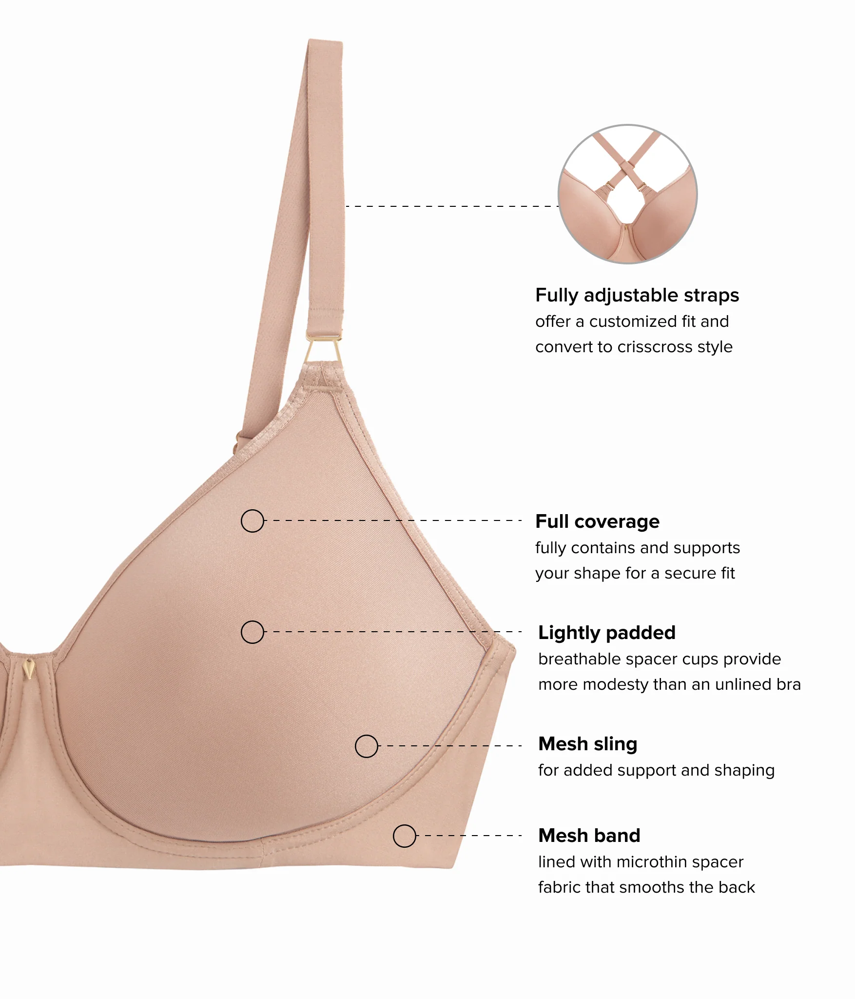 Simply Done Wire Free T-Shirt Bra: Roebuck - Image 6