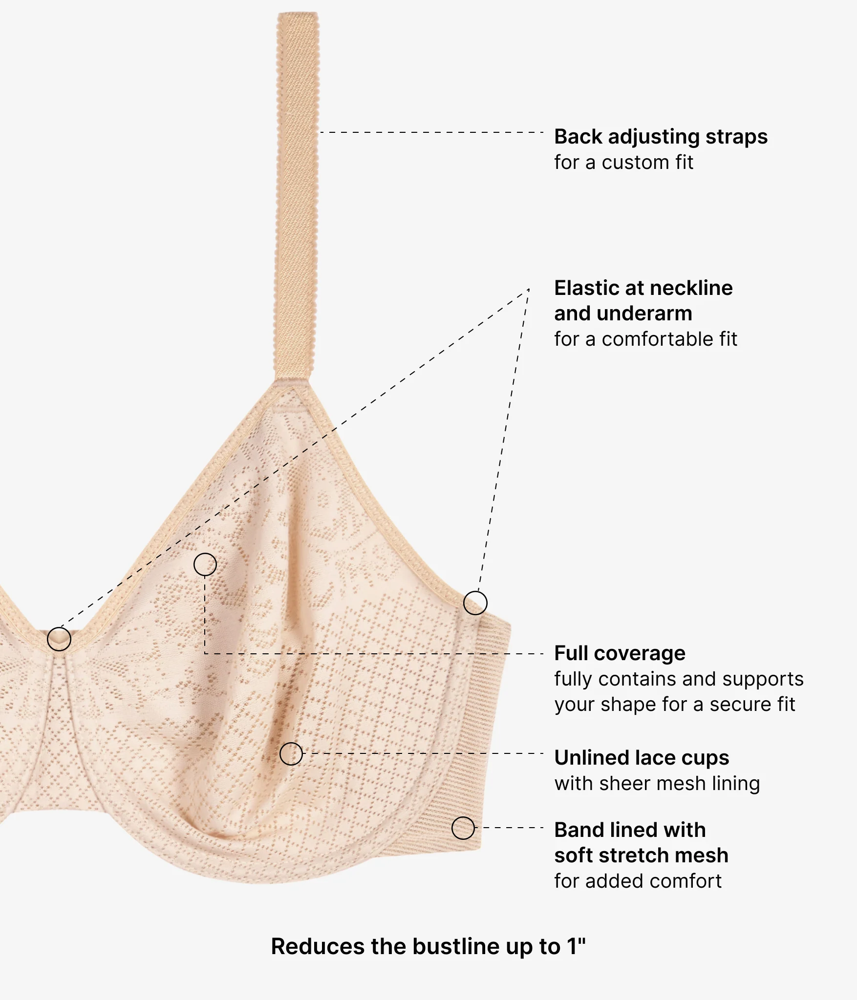 Visual Effects Minimizer Bra: Sand - Image 7